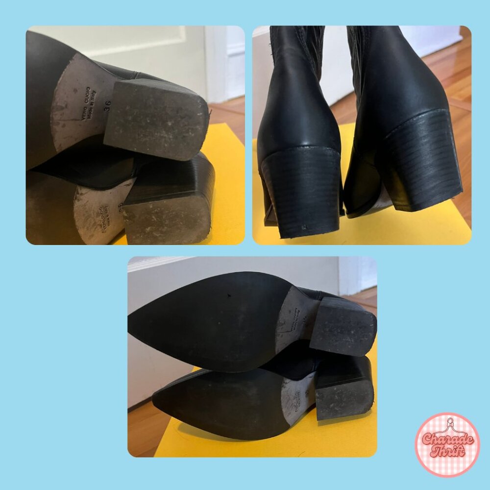 Mimosa - Black Cowboy Boots - Picture 2 of 4